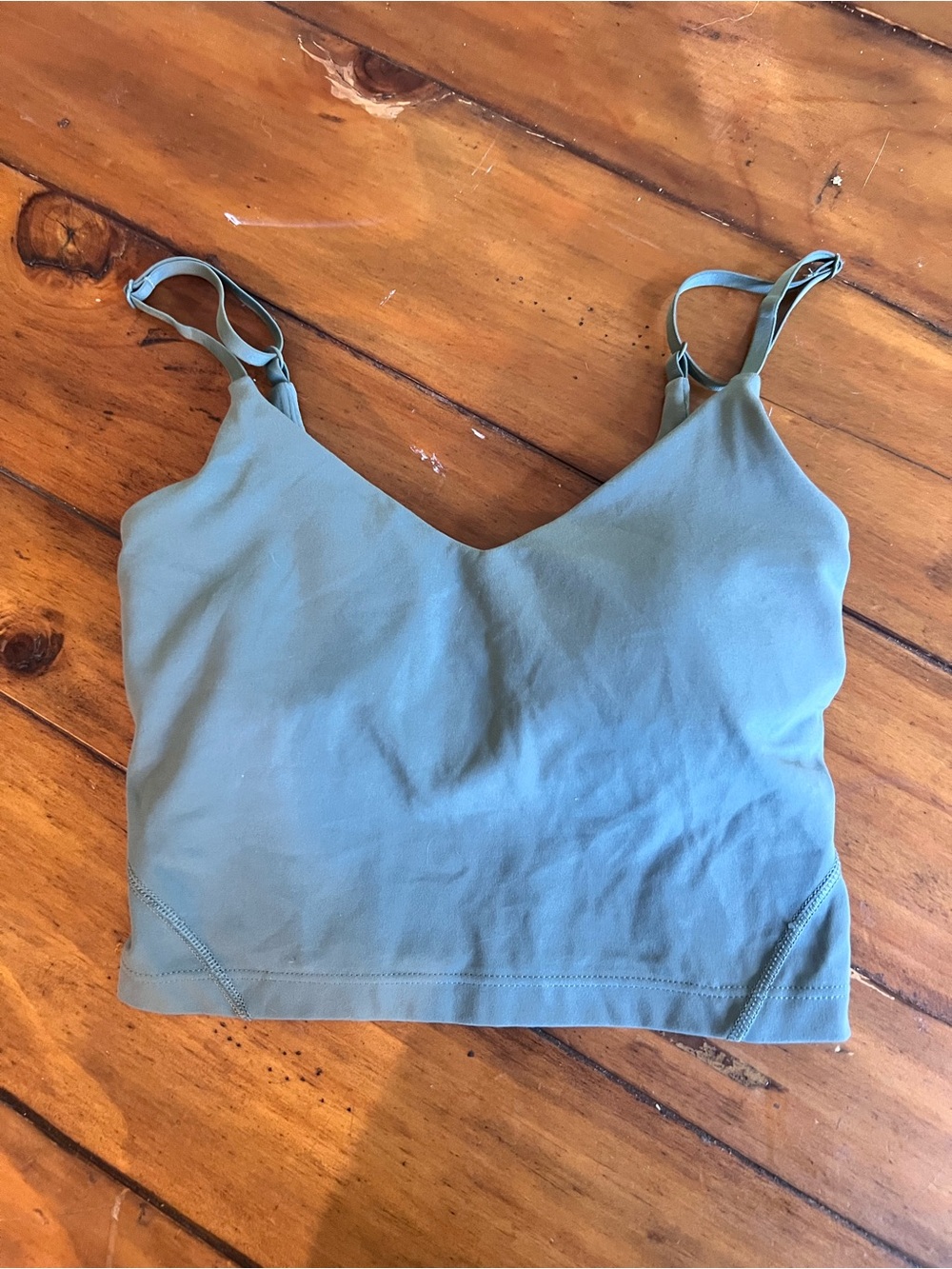 lululemon athletica V-Neck Seamless Bralette in Sage, yoga, dance